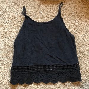 Black urban outfitters cropped tank